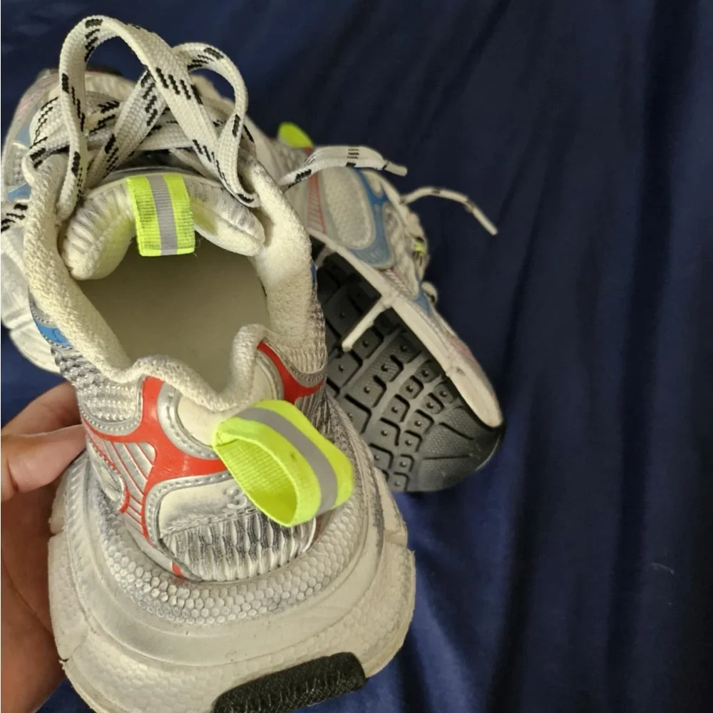 Balenciaga Athletic Shoes - White, Blue, Red, Neon Yellow - Picture 6 of 7